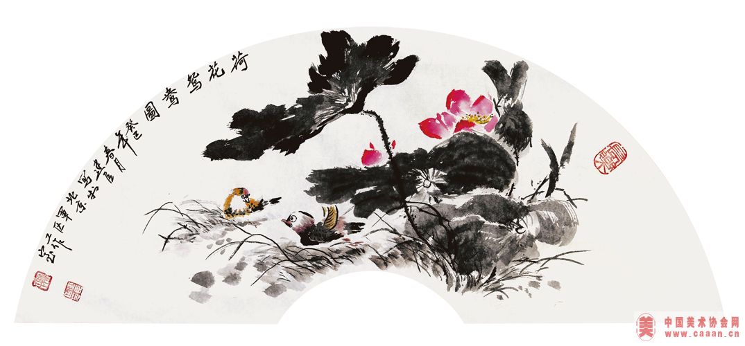 荷花鸳鸯图